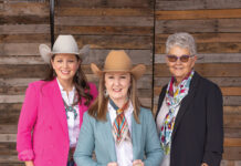 Boss Mares, Inc. co-founder and secretary Kate Bradley Byars, co-founder and president Anna Morrison, and co-founder and treasurer Patti Colbert (from left to right).